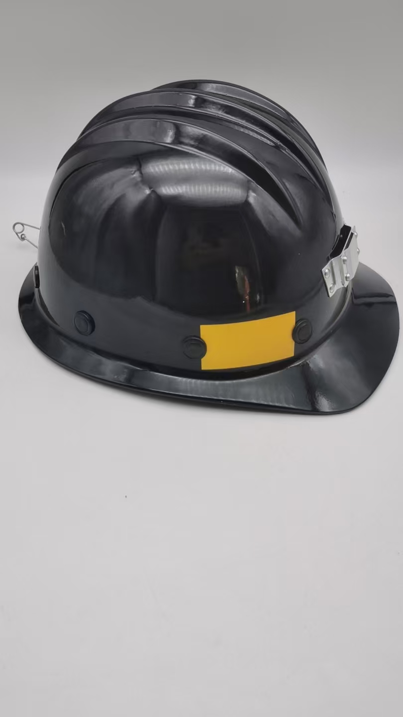 君御 1539 三筋玻璃钢不妨静电矿用安全帽-黄色