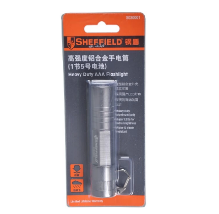 钢盾  S030001 高强度铝合金手电筒（1节5号电池）1LED-把