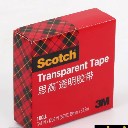 3M 600-CH33 思高高效透明胶带 12.7mmx32.9m-卷