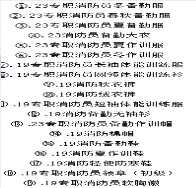 际华 际华 消防员被装 19件套-火焰蓝