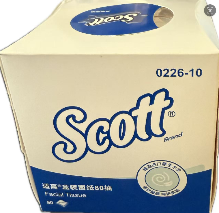 金佰利 0226-10  Scott 适高盒装面纸80抽-盒