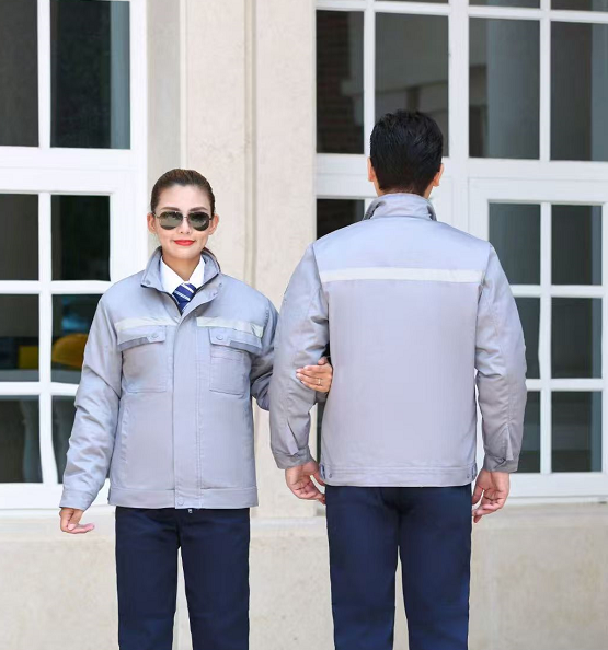 君御 JY-防静电M802-1秋冬涤棉防静电加厚棉服 灰色-S