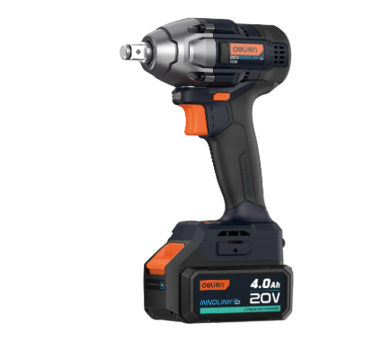 得力工具 C230 20V无刷锂电扳手320N.m4.0Ah两电一充-把