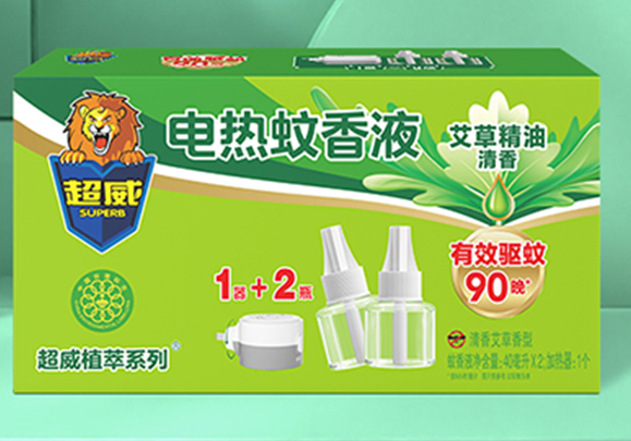 超威 电热蚊香液 1器+2液（艾草精油清香）-盒