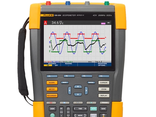 福禄克 FLUKE-190-204-III 工业级手持式示波表-套