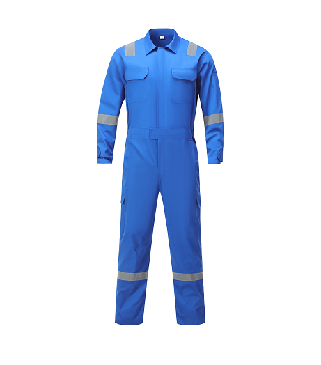 君御 JP-3009 全棉厚纱卡连体工作服 宝蓝色--4XL