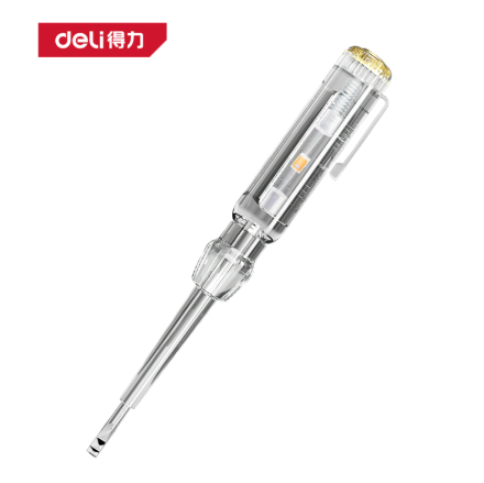 得力工具 DL8000测电笔 100-500V氖灯123mm(透明)-测电笔