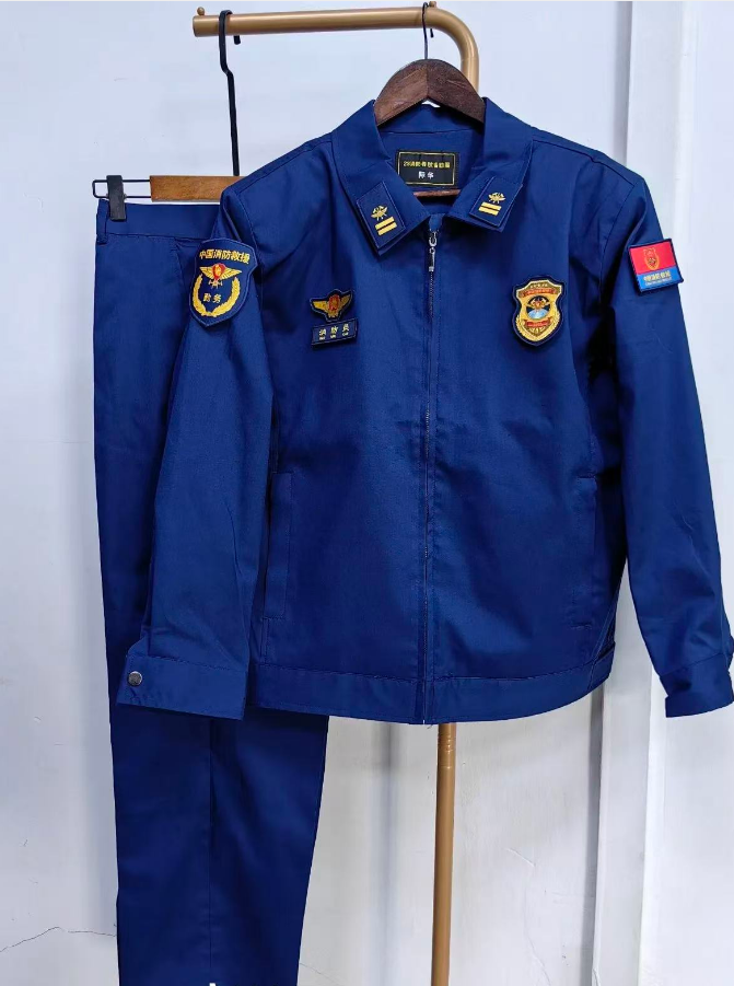际华 春秋消防备勤服 带徽章-火焰蓝