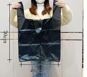 缔朝 手提垃圾袋 48*70cm（10只装）黑色-包