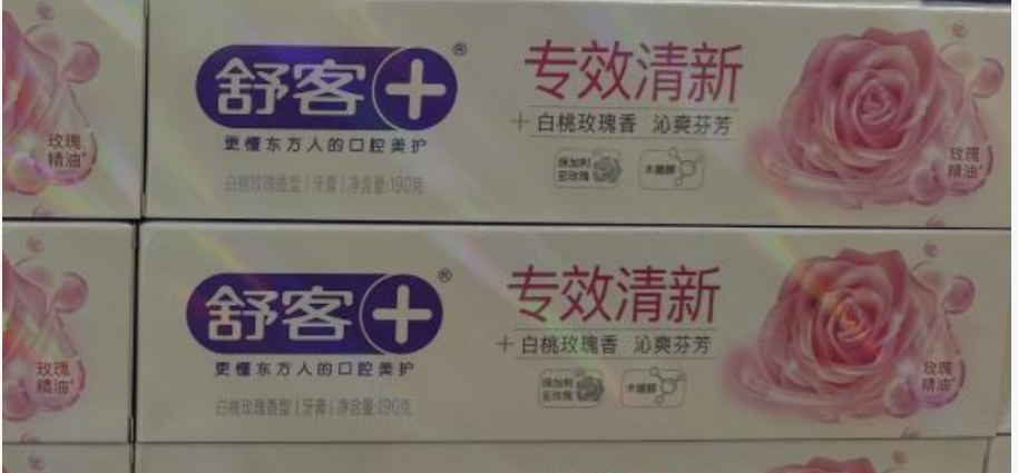 舒克 专效清新 牙膏（白桃玫瑰香）-190g