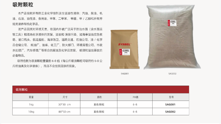 SYSBEL/西斯贝尔 SAG002 吸附颗粒10kg-袋