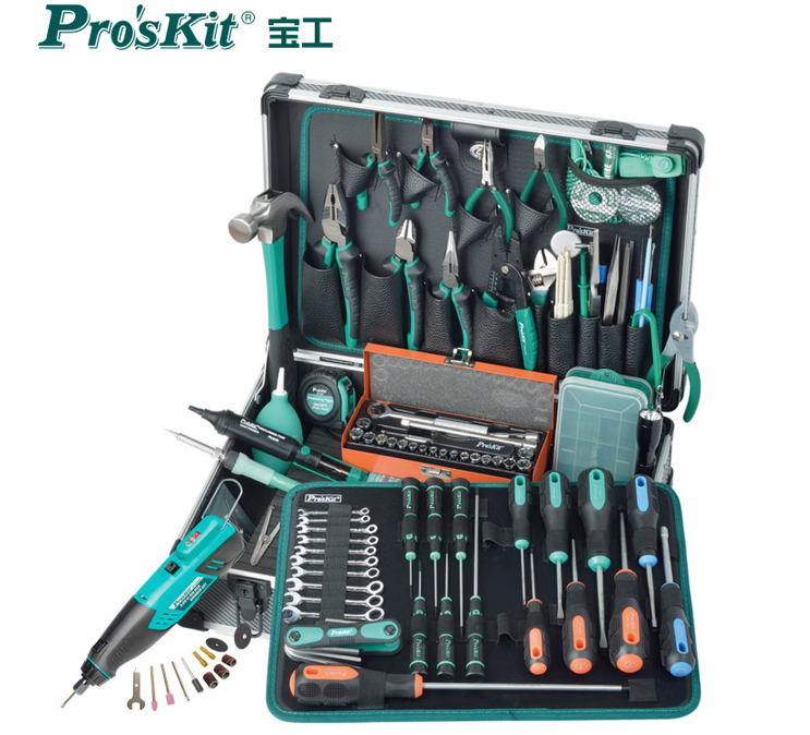 宝工(Pro'skit) PK-1990H 工具套装多功能家庭电工电讯维修电子工具组(97件)-盒