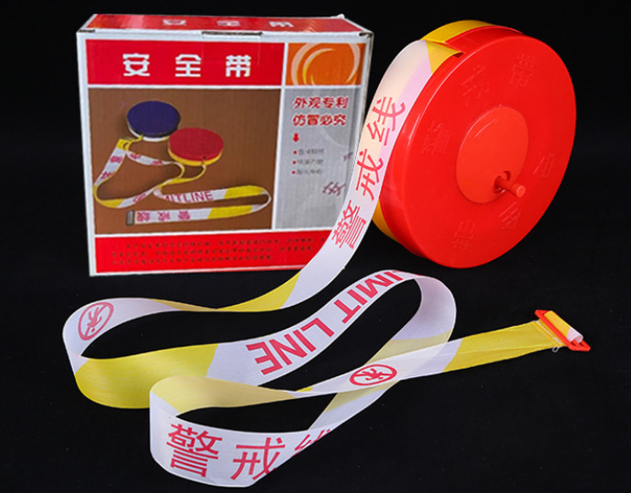 JSD 安全警示带 盘式100m/黄白-100米