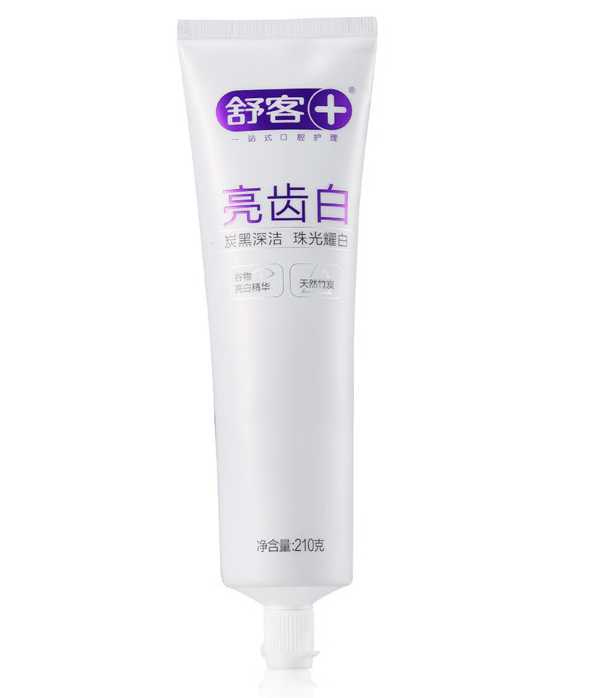 舒克 亮齿白 牙膏（竹炭薄荷香型）-210g