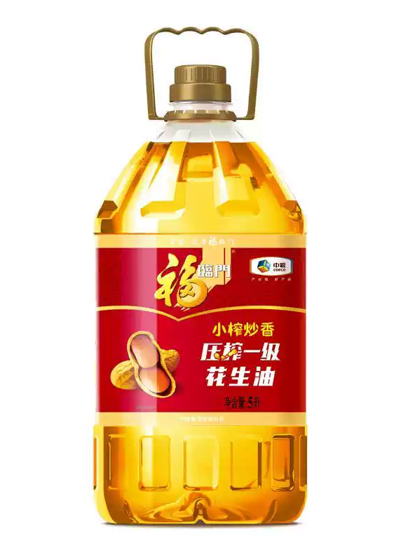 福临门 小榨炒香 压榨一级花生油-5L
