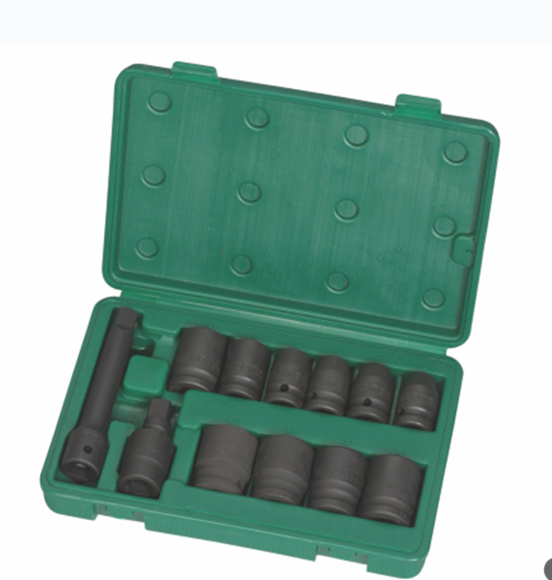 世达工具 09009 12件12.5MM系列风动套筒组-套