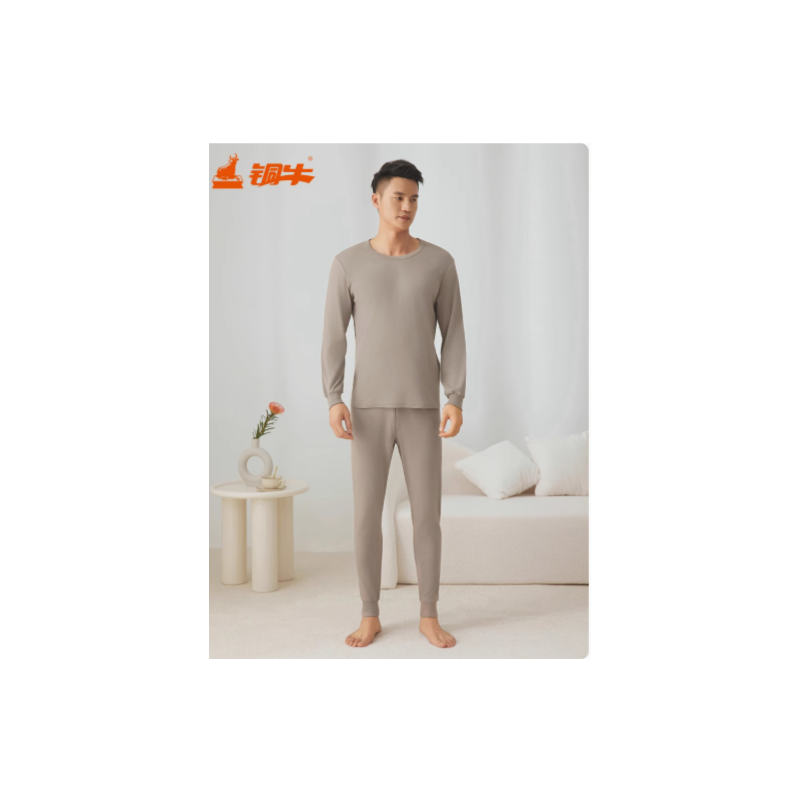 铜牛  NN025  内衣 棉毛圆领男套 秋衣秋裤内衣套装男秋冬