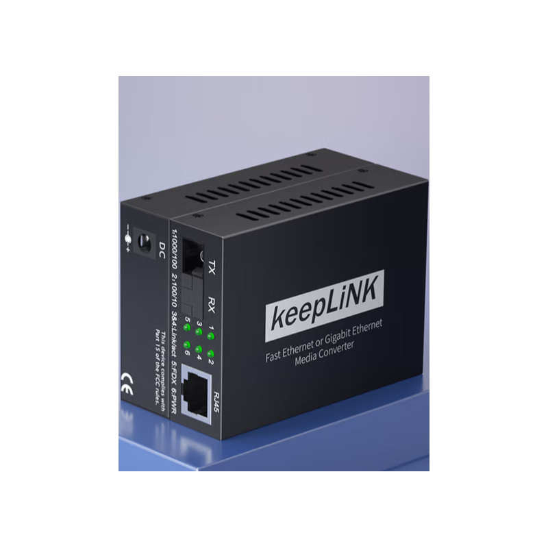 keepLiNK KP-9000-2FS20A/B 光纤收发器百兆一对单模单纤光电转换器20公里SC接口（百兆单模单纤/一对/0-20KM）