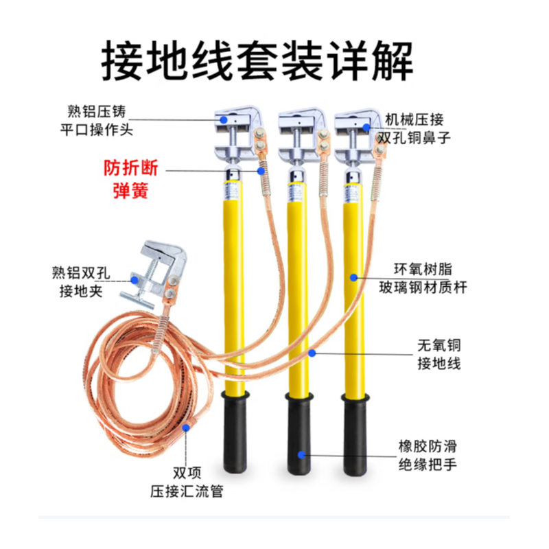 安科 10kv 平口螺旋接地线