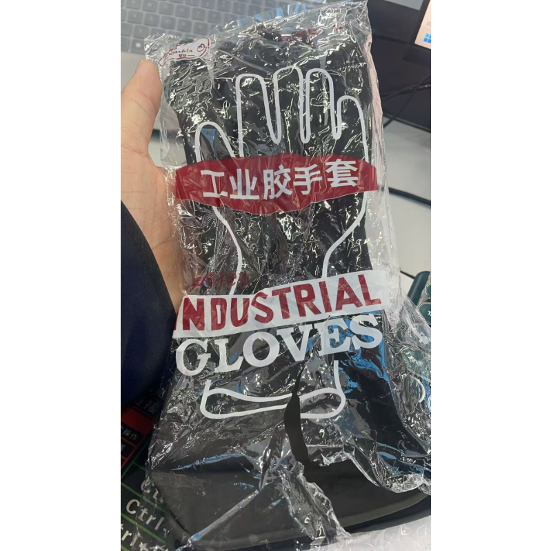 双一 SY9621 工业 胶 手套 黑色-大号