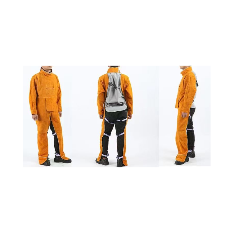 其他 耐磨隔热电焊服 牛皮分腿电焊防护服
