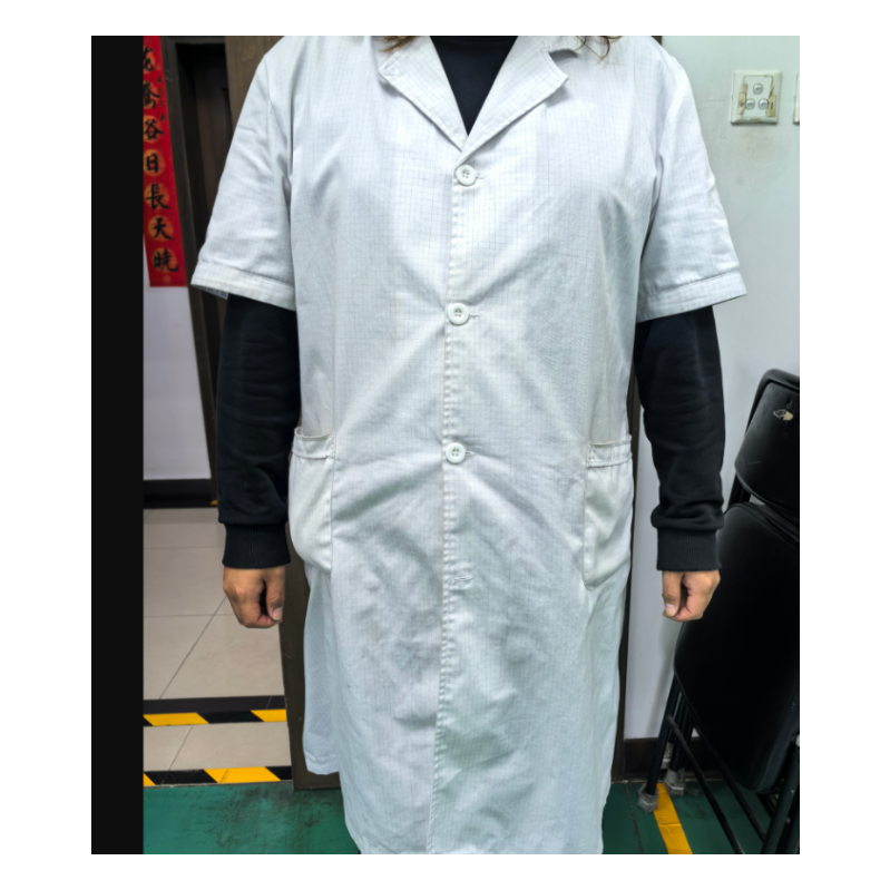 君御 1891 防静电大褂  带纽扣 白色 格子