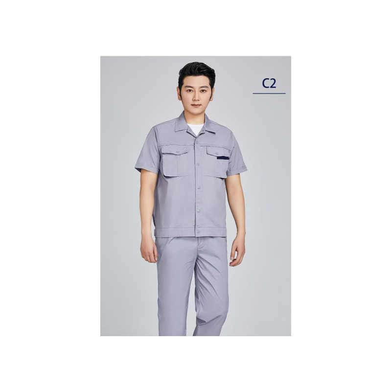 君御 C2  浅灰色夏季半袖工作服