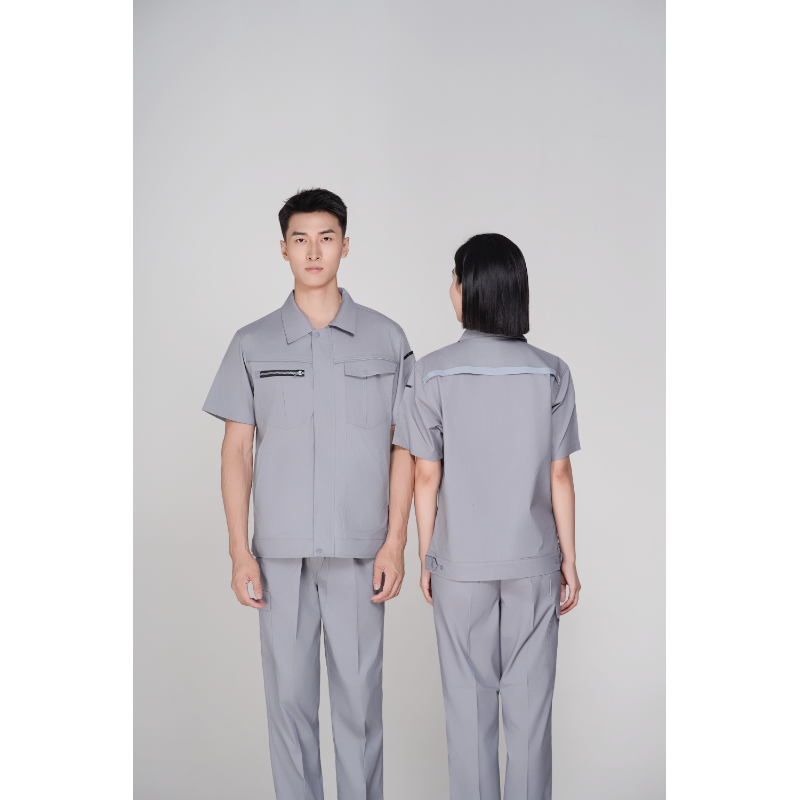 君御 D204 夏季半袖工作服 中灰色