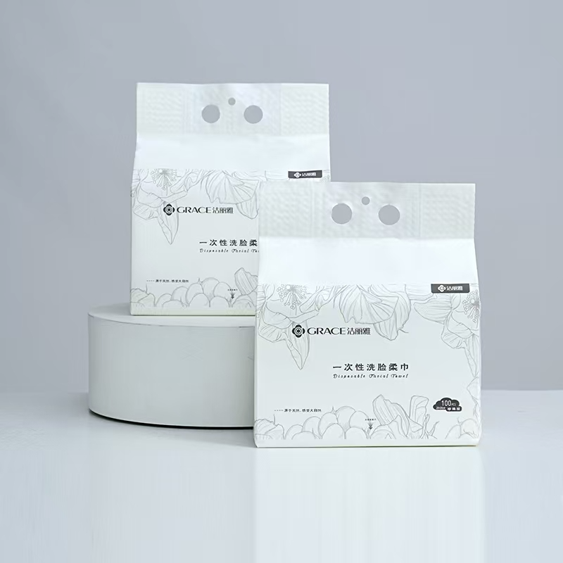 洁丽雅（Grace） MRJ1009 悬挂一次性抽取加厚棉柔巾20*20cm（100抽）-包