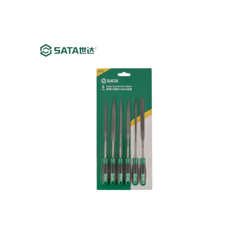 世达工具 03703 6件胶柄什锦锉5×180MM组套