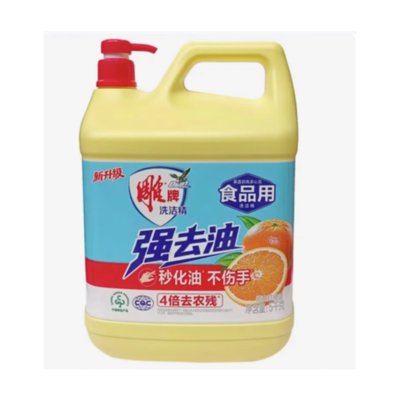 雕牌 强去油 洗洁精红橙香-5kg - 雕牌