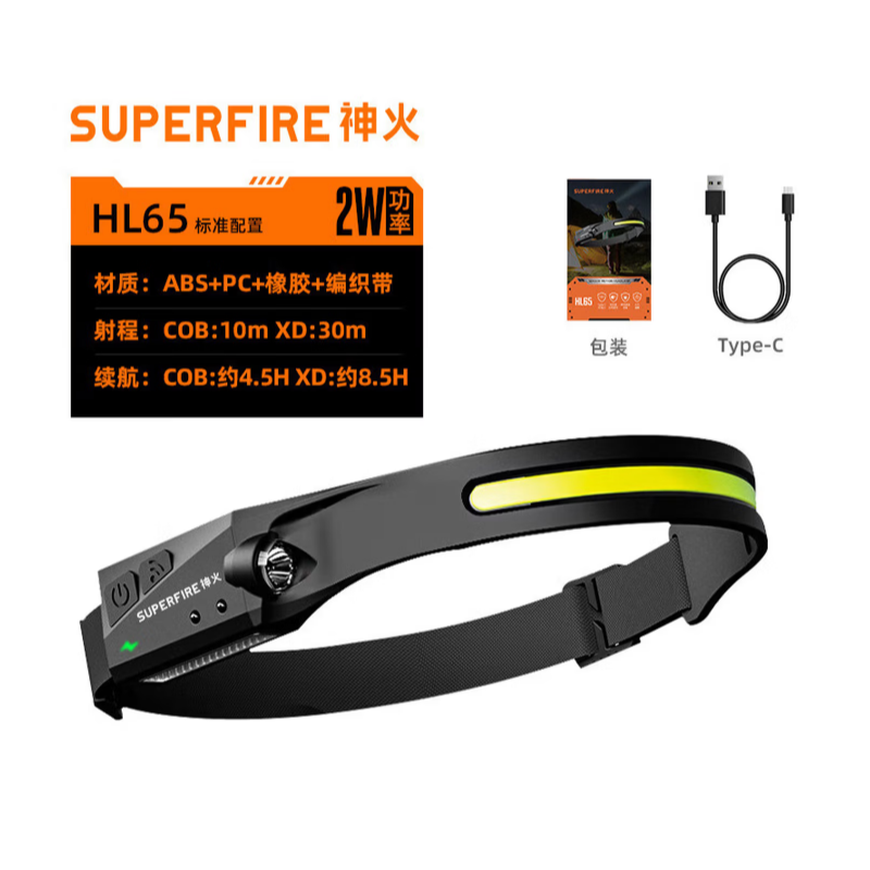 神火 HL65 LED强光头灯夜钓远射