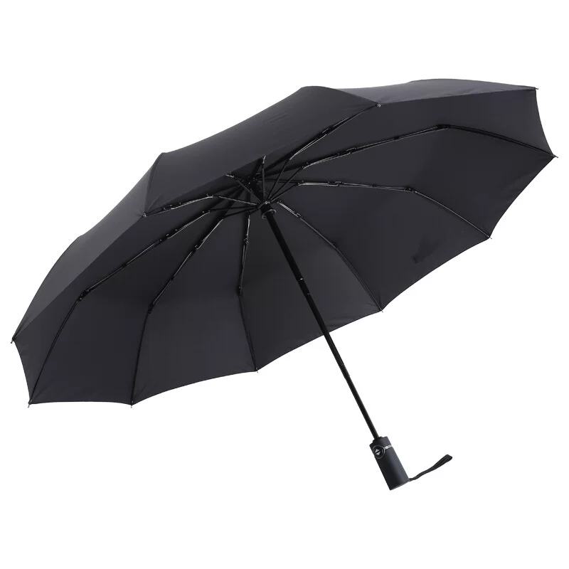 美度 M3351 三折自动开收晴雨伞黑色(把)