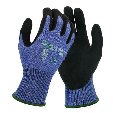 世达522402-8 PPE 丁腈双层磨砂涂掌防切割手套-F级