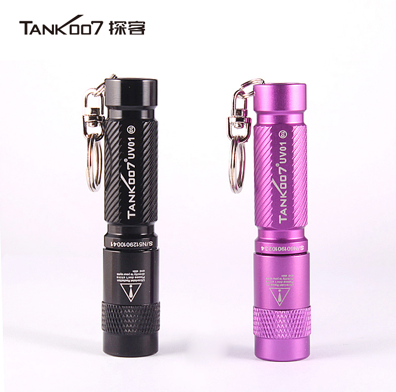 TANK007 UV01 便携式迷你日用UV手电筒-黑色