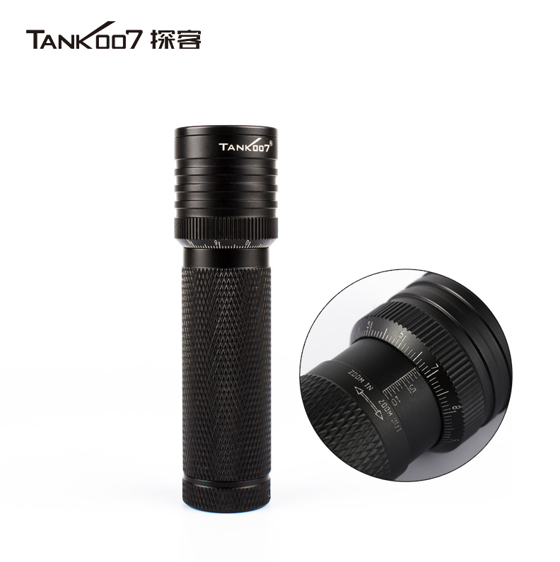 TANK007 TK737 大功率调焦手电筒-黑色