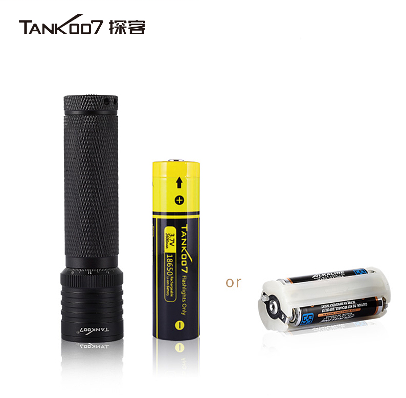 TANK007 TK737 大功率调焦手电筒-黑色