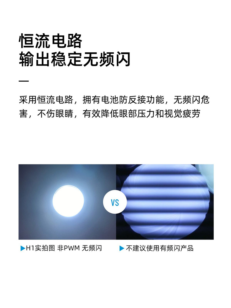 务本（WUBEN）H1头灯USB充电防水-黑色