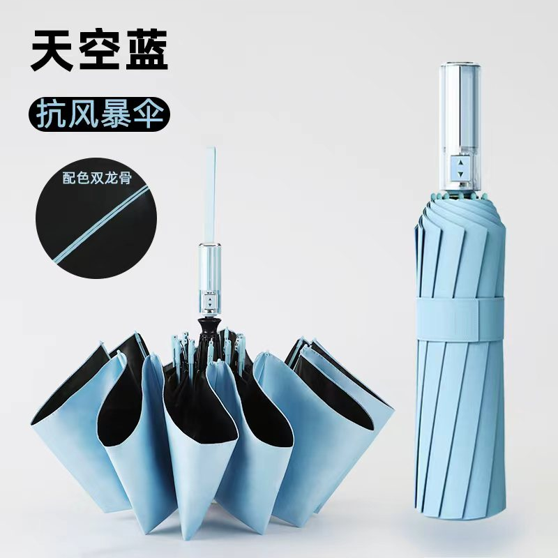 春和雨具 春和4166 透明机械手柄自动伞-混色