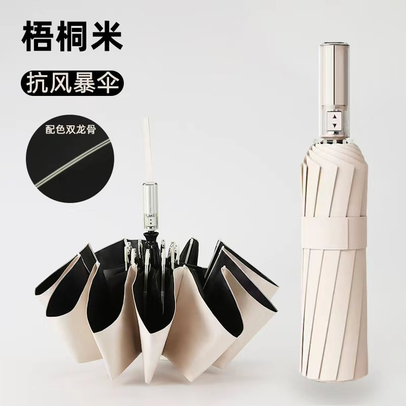 春和雨具 春和4166 透明机械手柄自动伞-混色