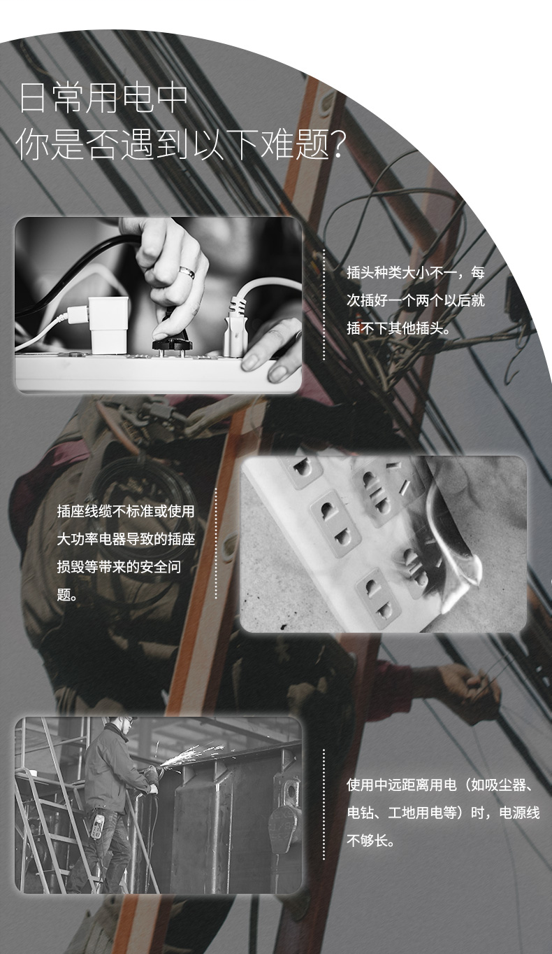 野狼YL-V50CGS6-A电缆盘 380V大功率卷线盘 63A工程专用3*6+1 30米