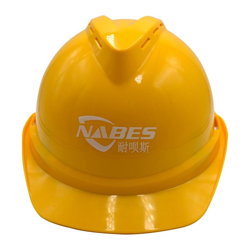 耐呗斯 NBS11BAV ABS大V透气防砸旋钮安全帽-黄色
