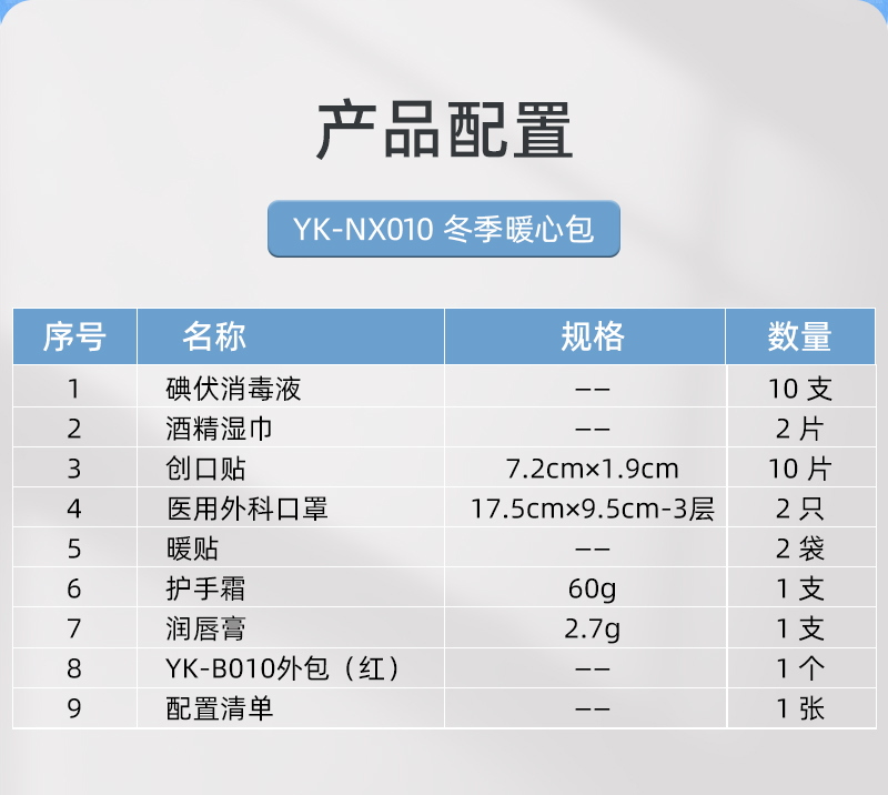 优科先行 YK-NX010 暖心包-医疗包扎