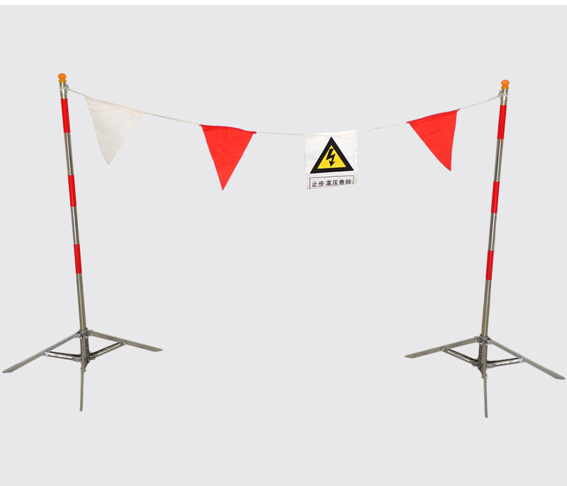安科 电力防护隔离安全围旗 红白三角彩旗 长10米 单位-条10米