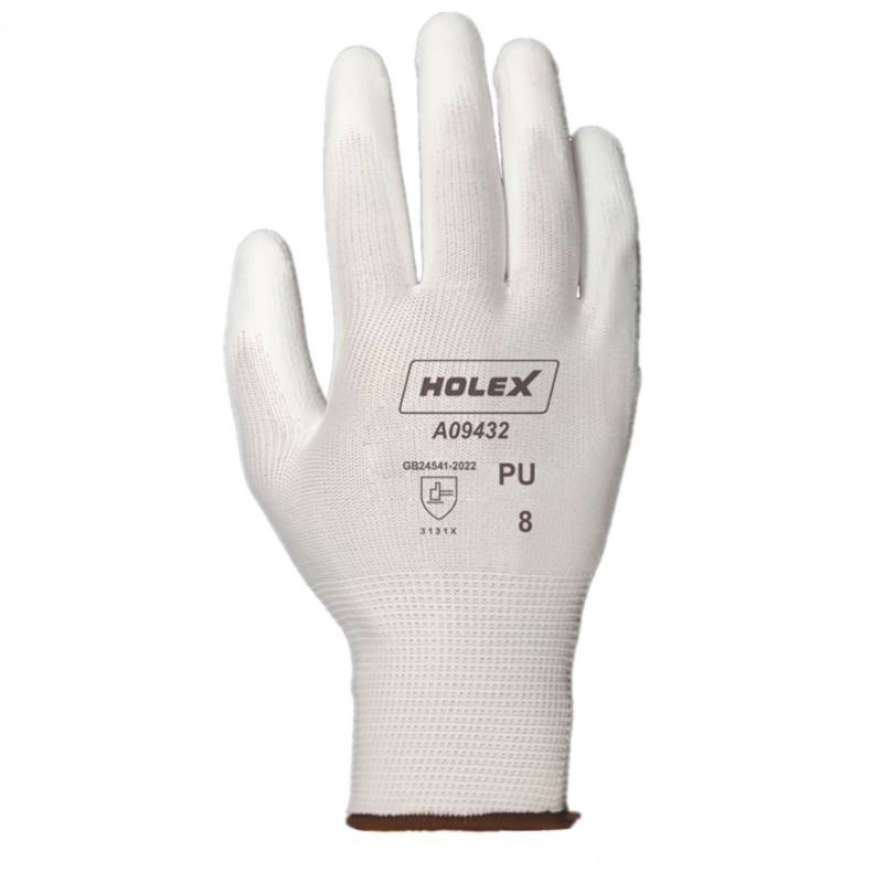 Holex PU 涂掌手套 白 1副  （包装规格：12副/袋） A09432