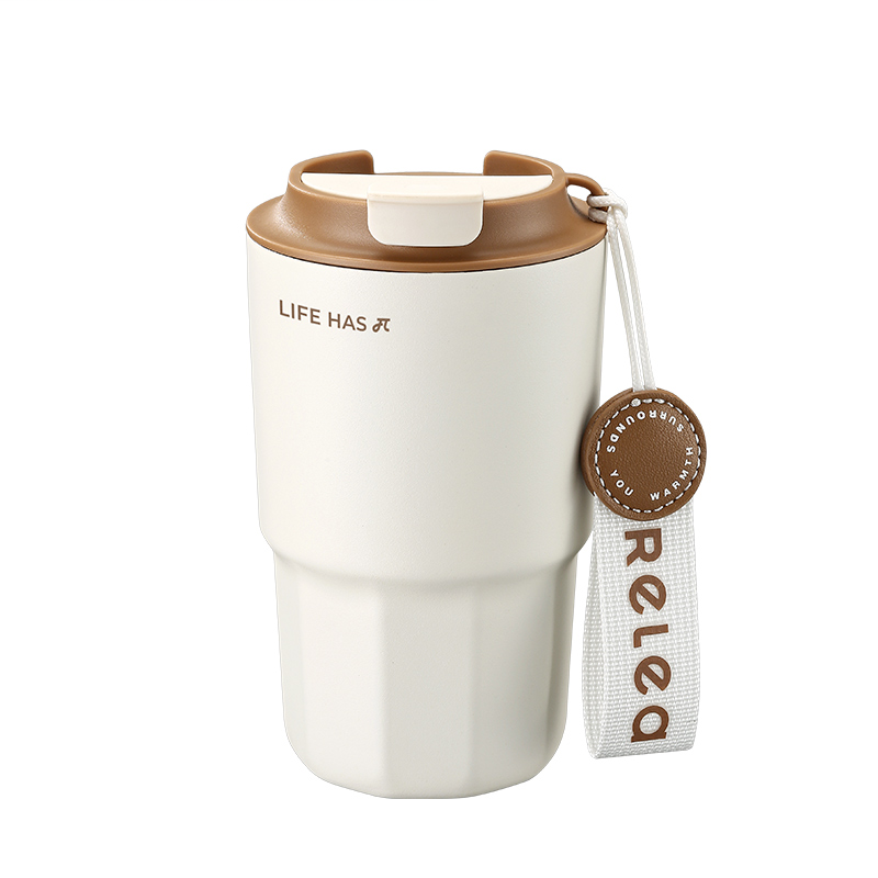 物生物 JV012263-0460-IS 大容量咖啡杯316L不锈钢便携随行杯460ML（湖珀棕）