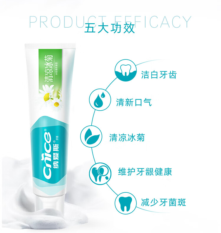纳爱斯 牙膏清凉冰菊香型 120g-120g