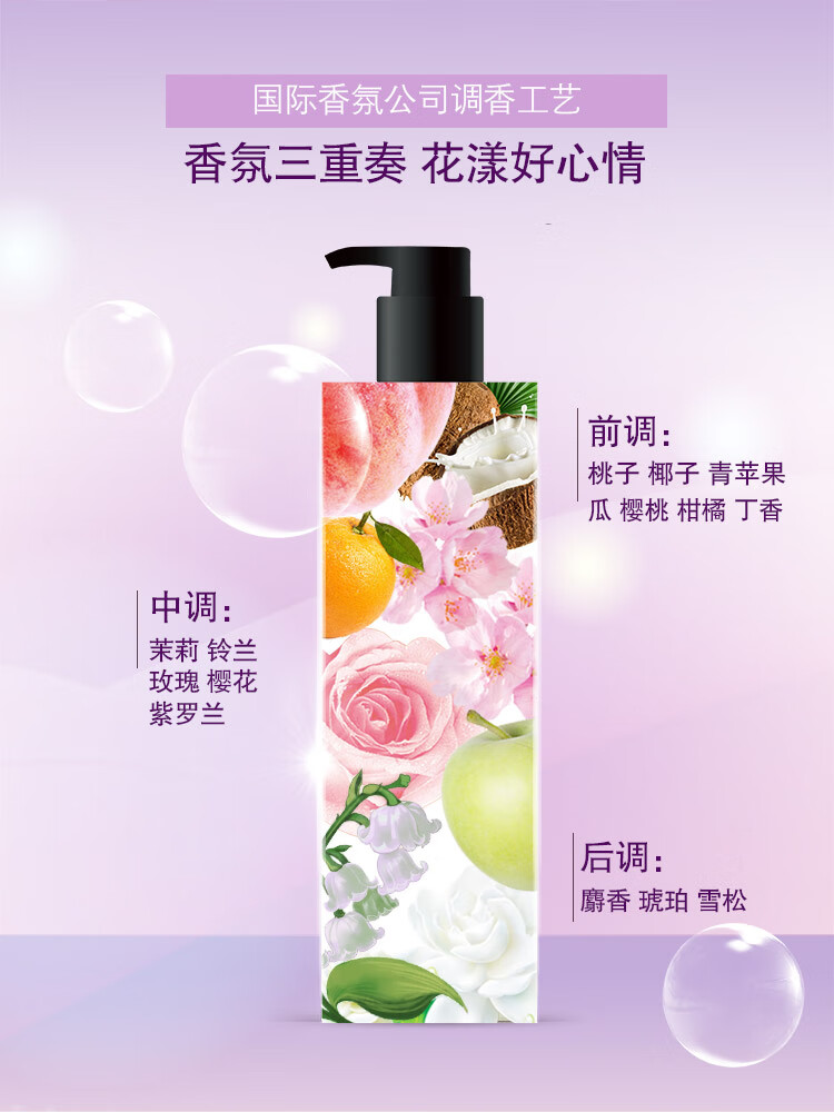 西亚斯 500ml 植悦精油香氛沐浴露水凝悦润(颜色随机发货)-500ml