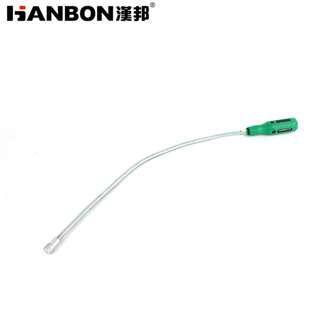 汉邦 101001 可弯曲万向型螺丝捡拾器 强磁吸杆  伸缩自如方便 握把舒适 