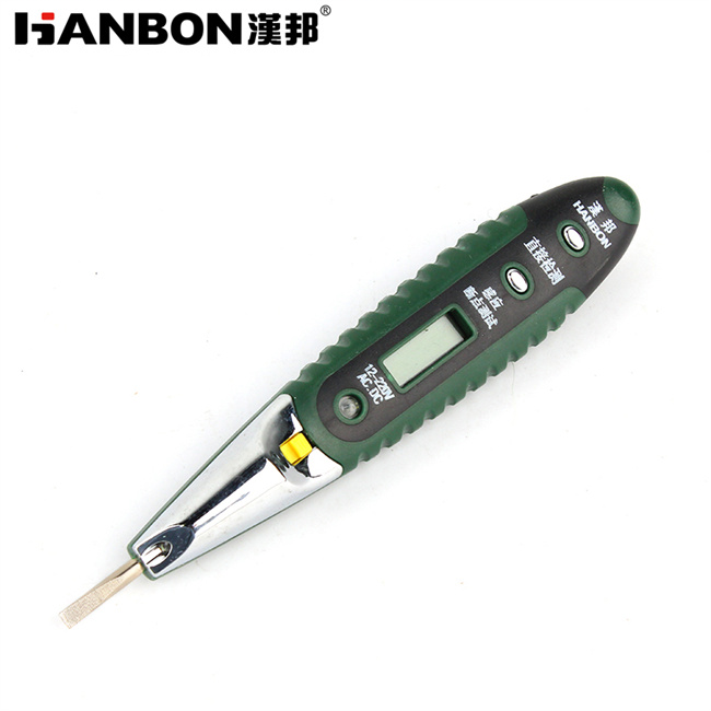 汉邦 82210 高档带灯数显感应测电笔 智能感应 绝缘测电